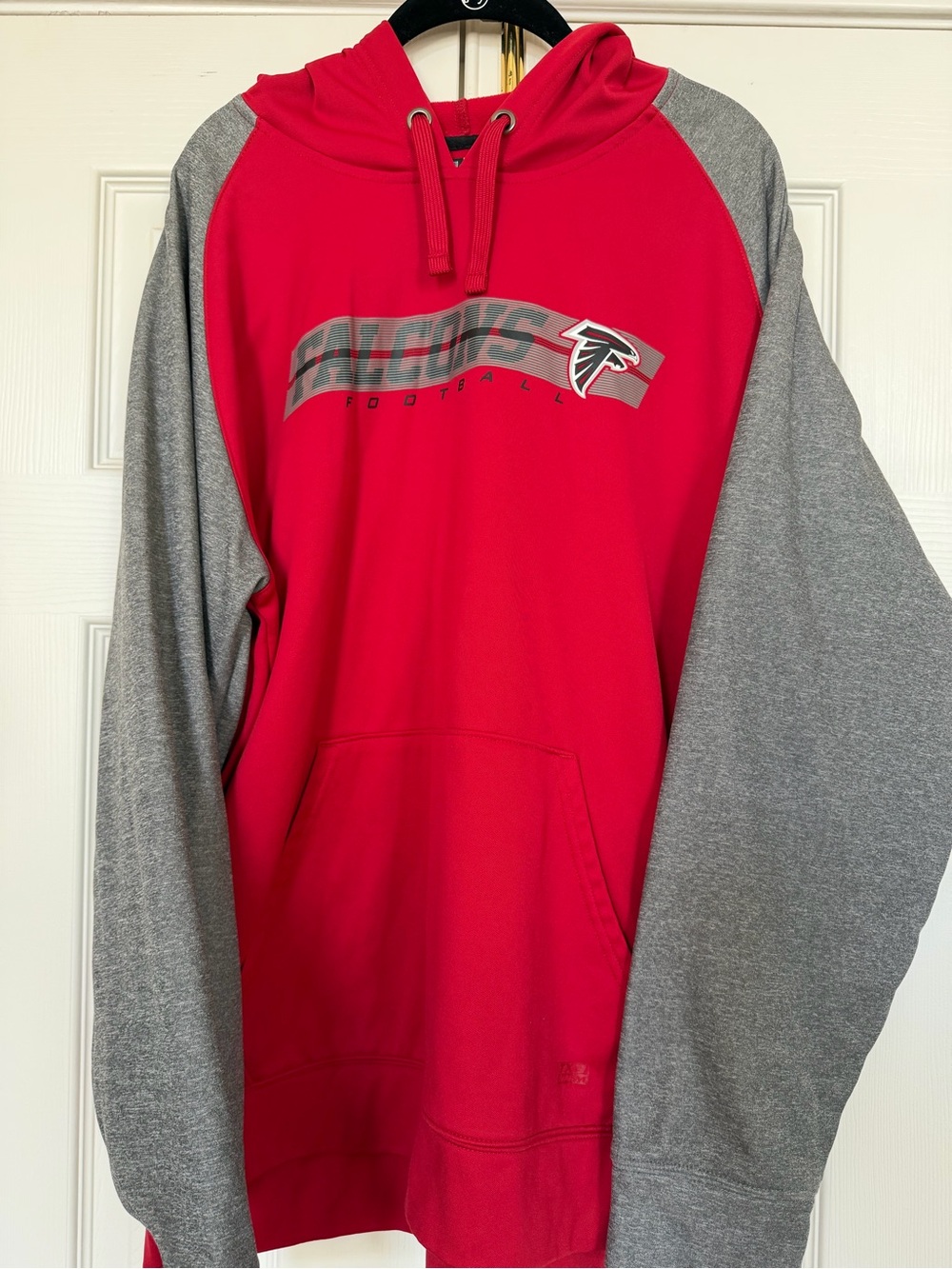 NFL Red and Gray Falcons Pullover Hoodie